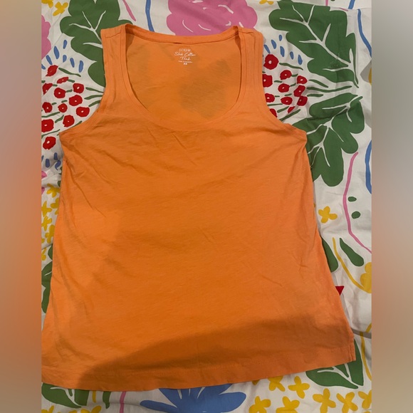 J. Crew Factory Slub Cotton Tank in Cantaloupe 🍊 - Picture 2 of 6